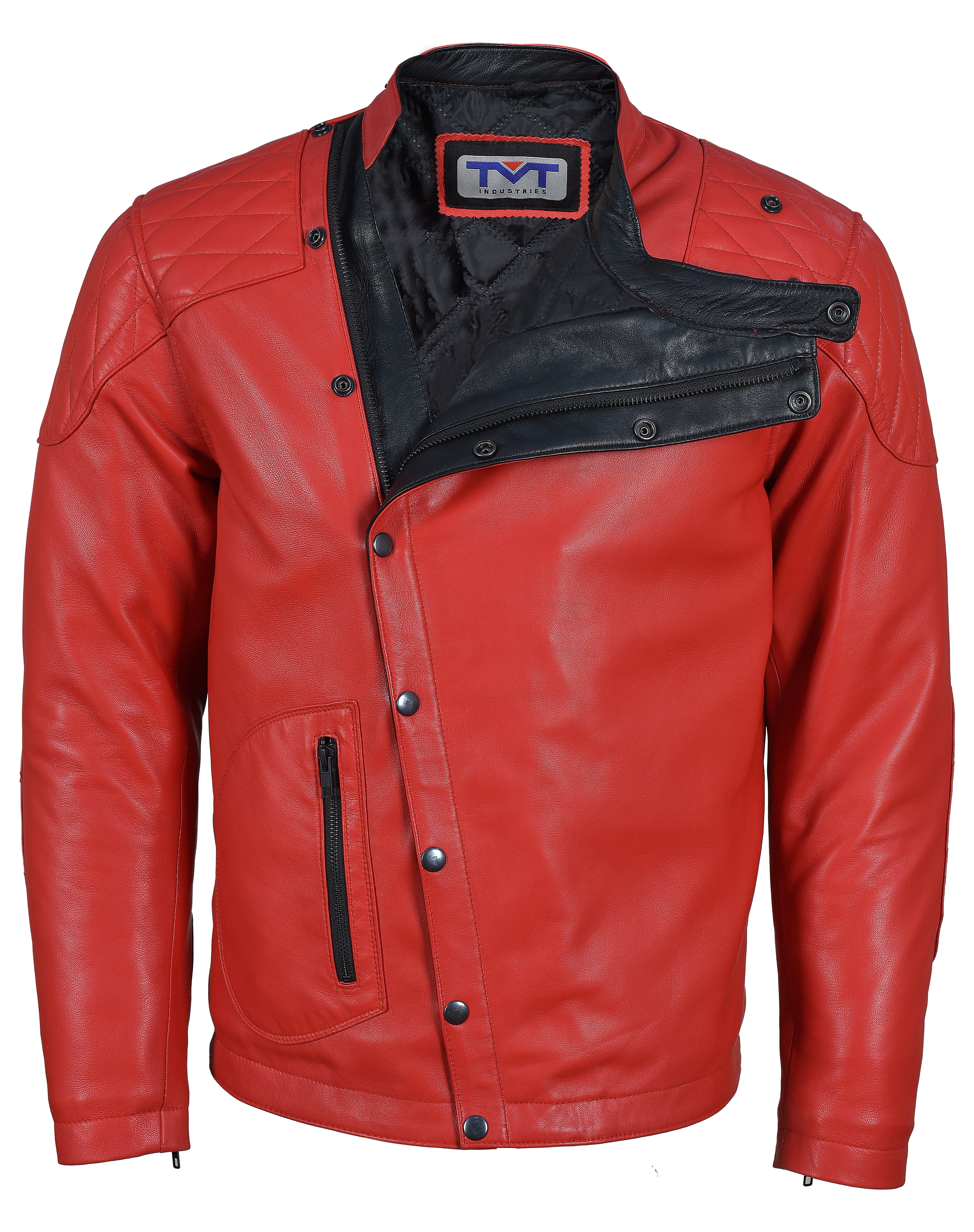 TMT GEARS | Red Leather Jacket