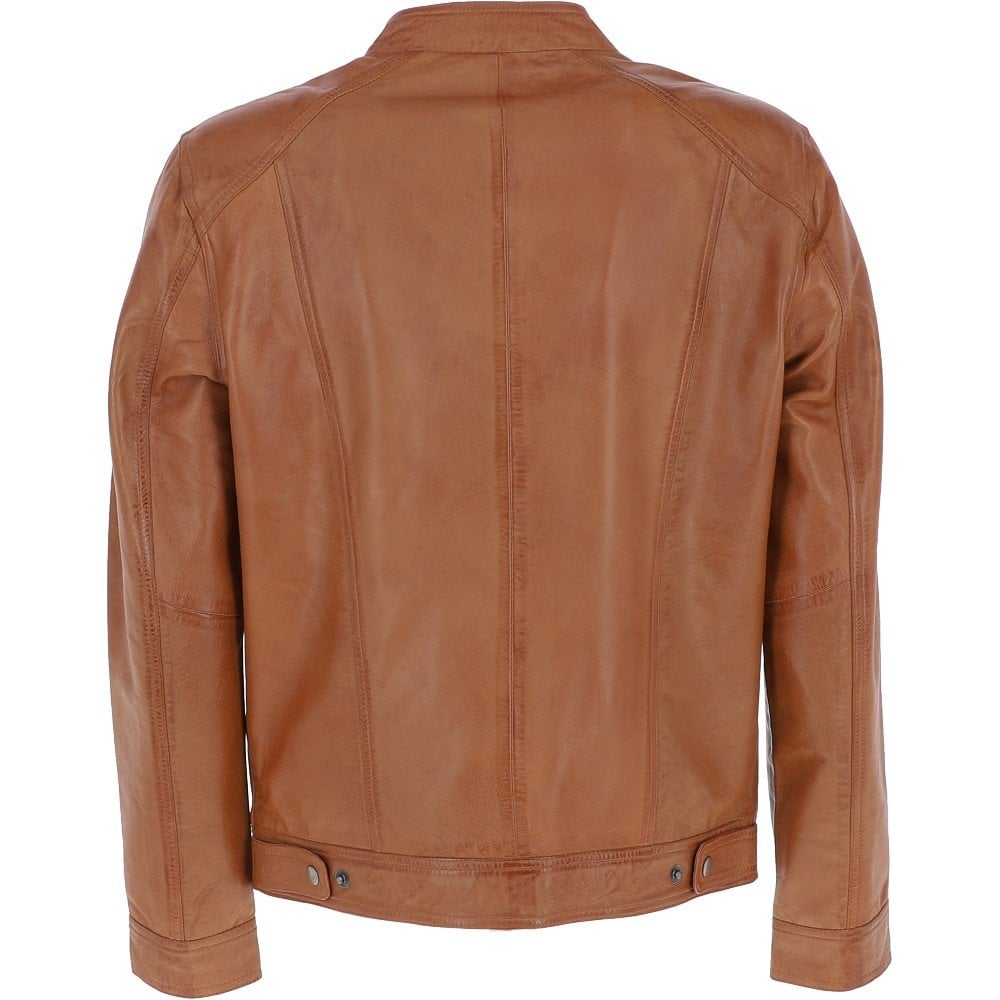 Men's casual winter lambskin leather jackets for men
