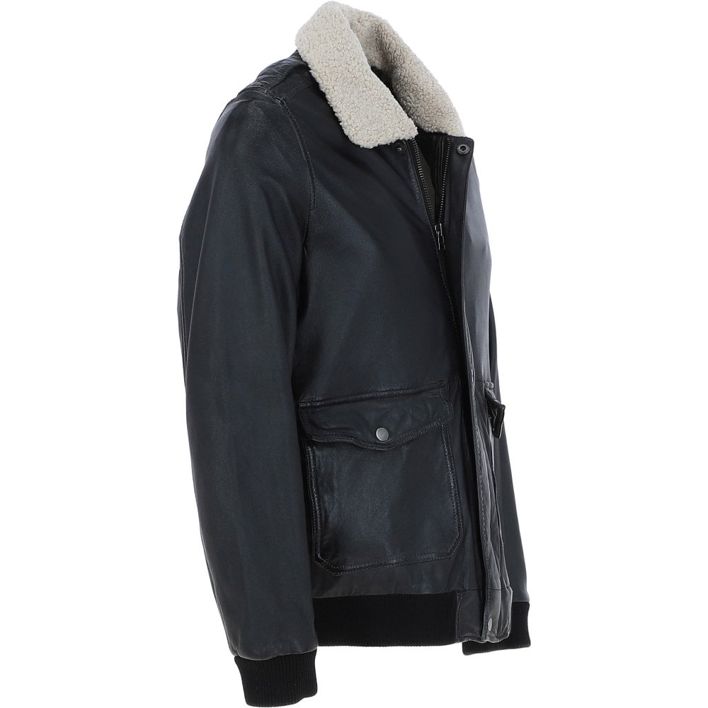black Real Leather jacket