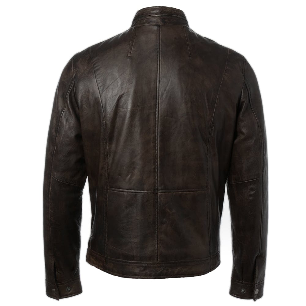 DARK BROWN LEATHER JACKET