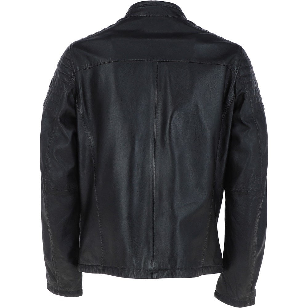 Men's Leather Jacket Genuine Lambskin Casual Slim Fit Lightweight Outerwear