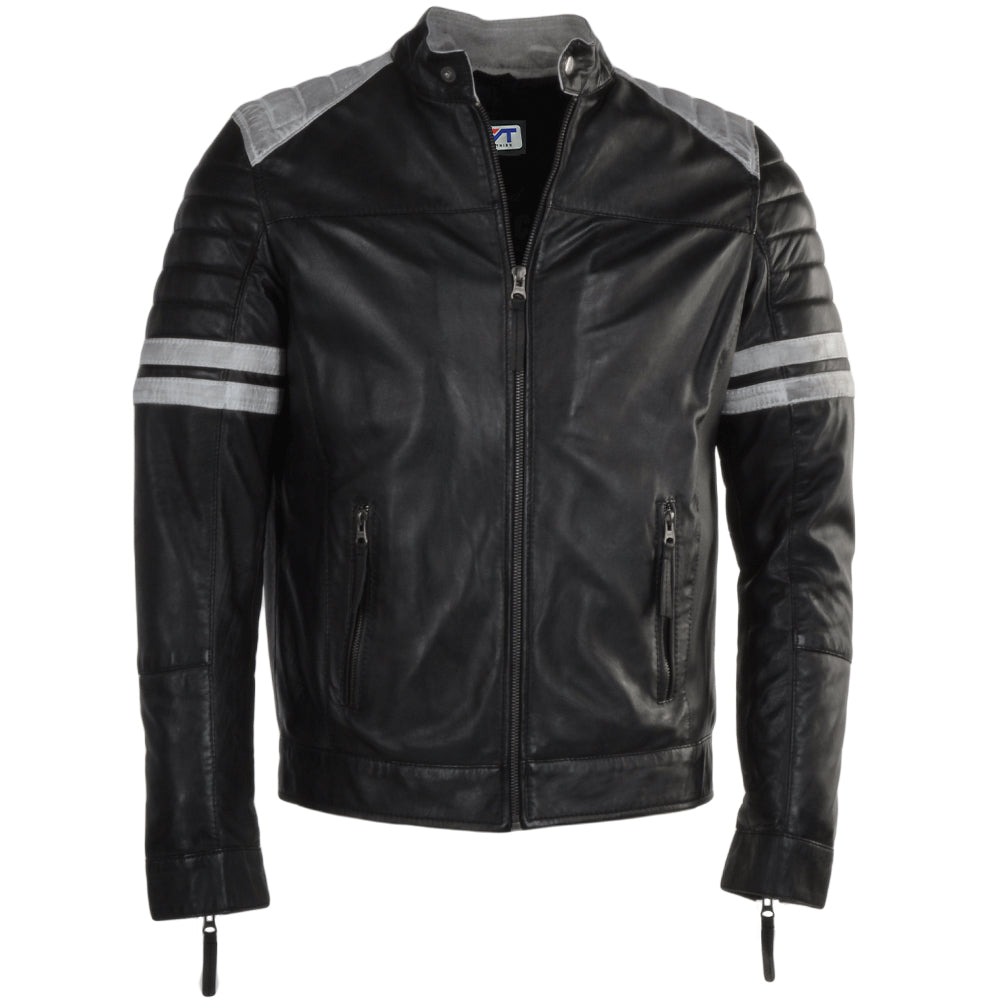 Men's Black Genuine Lambskin Leather Jacket