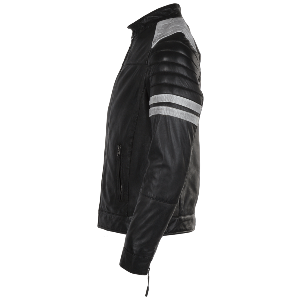 Men's Black Genuine Lambskin Leather Jacket