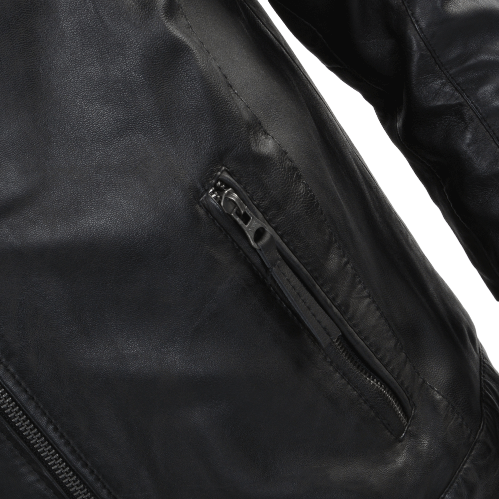 Men's Black Genuine Lambskin Leather Jacket