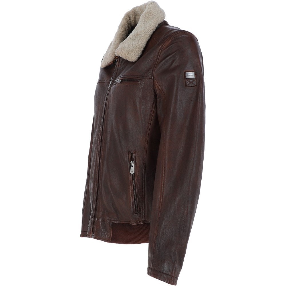 Men's 100%  leather Bomber Jacket