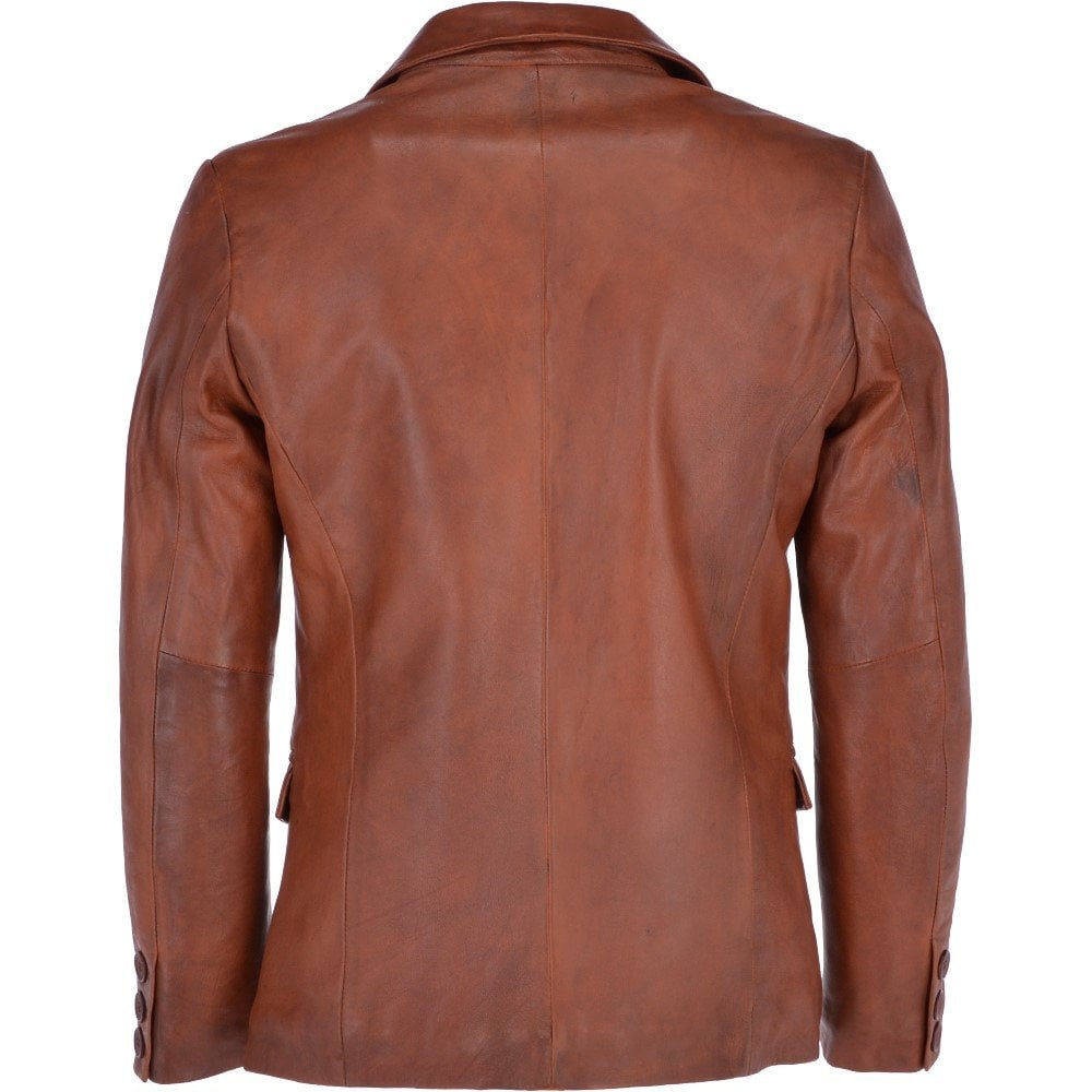 Leathers Men's Real Lambskin Leather Blazer